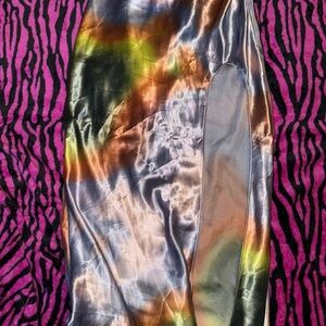 Silence + Noise Multicolor Satin Skirt